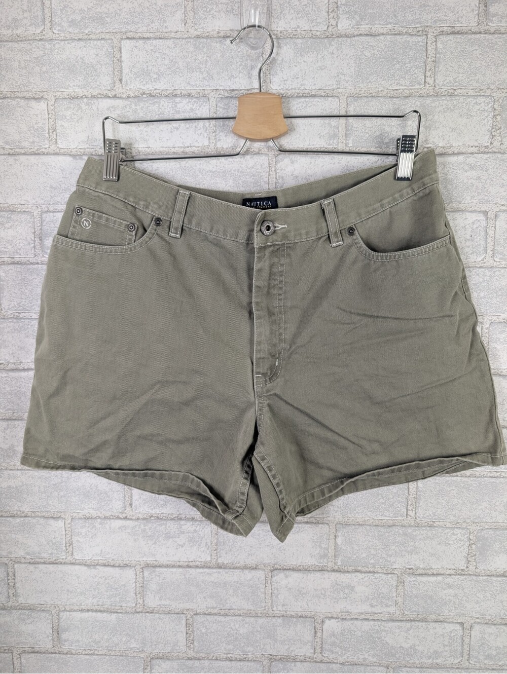 Nautica Women's Size 14 Olive Green Shorts Vintage Cotton
